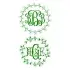 Cotton Wreath Monogram Frame SVG Cuttable Design