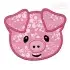 Cute Pig Applique Embroidery Design