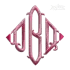 Diamond Triangle Monogram Fishtail Machine Embroidery Font