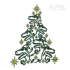 Dinosaur Dino Christmas Tree Machine Embroidery Design