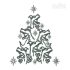 T-Rex Dinosaur Christmas Tree Dino Machine Embroidery Design