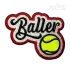 Baller Dog Pet Softball Baseball Tennis Ball Machine Embroidery Design
