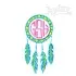 Dreamcatcher Feathers Monogram Embroidery Design
