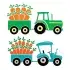 Easter Carrots Tractor SVG Cuttable Design
