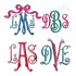 Carson English Monogram Machine Embroidery Font - Apex All