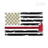 Firefighter Axe USA American Patriotic Flag Embroidery Designs