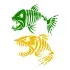 Angry Fish Bone SVG Cuttable Design