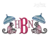 Fishtail Fancy Monogram Machine Embroidery Font