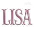 Fancy Fishtail Machine Embroidery Font Letters by Apex