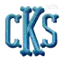 Fishtail Rounded Shadow Stacked Embroidery Font 2-Color