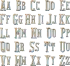 Fishtail Rounded Shadow Stacked Embroidery Font All