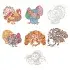 Floral Art Thanksgiving Turkey Pack Machine Embroidery Designs by Apex