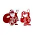 Floral Santa Claus SVG Cuttable Design