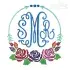 Flower Arrow Monogram Embroidery Frame