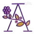 Flowers Alphabet Letters Machine Embroidery Fonts
