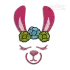 Floral Llama Face Flowers Machine Embroidery Designs.