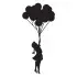 Girl Holding Balloons Silhouette SVG Cuttable Files