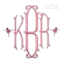 Glasgow Monogram Machine Embroidery Font by Apex