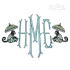 Glasgow Monogram Machine Embroidery Font Alphabet