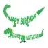Happy Birthday Dinosaur SVG Cuttable Design
