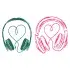 Heart Beat Headphones SVG Cuttable Design