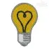 Heart Light Bulb Embroidery Design