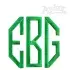 Hector Monogram Embroidery Font 