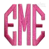Hector Shape Machine Monogram Embroidery Fonts