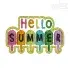 Hello Summer Ice Cream Bunting Embroidery Design