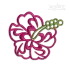 Hibiscus Flower Applique Machine Design by Apex