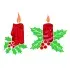 Holly Candle SVG Cuttable Design
