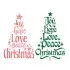 Joy Hope Love Peace Christmas Tree SVG Cuttable Design
