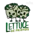 Lettuce Be Friends Funny Machine Embroidery Design by Apex Custom Digitized