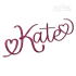 Love Heart Script Machine Embroidery Font by Apex Hearts