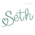 Love Heart Script Machine Embroidery Font by Apex