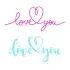 Love You Heart Cuttable Design