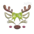 Lovely Reindeer Bow Tie Machine Embroidery Designs by Apex