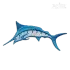 Marlin Fish Machine Embroidery Design by Apex Custom Digitizing