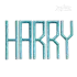 Mens Embroidery FontTall Block Harry