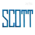 Mens Embroidery FontTall Block Scott