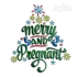 Merry and Pregnant Christmas Tree Newborn Baby Machine Embroidery Design