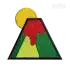 Volcano Mountain With Sun Machine Embroidery Designs