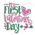 My 1st First Valentines Day Machine Embroidery Design