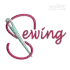 Sewing Needle Machine Embroidery Font