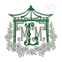 Flower Pagoda Monogram Frame Machine Embroidery Design