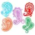 Paisley Decals SVG Cuttable Designs