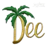 Palm Tree Beach Machine Embroidery Fonts