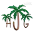 Palm Tree Beach Machine Embroidery Font