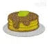 Pancakes Embroidery Design