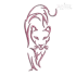Panther Cute Outline Machine Embroidery Design by Apex